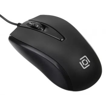 Мышь Оклик 325M черный оптическая (1200dpi) USB для ноутбука (3but)