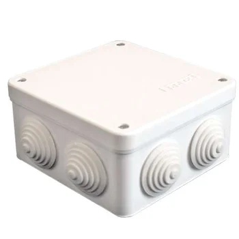 Коробка распределительная ОП 105х105х56мм IP54 7 выходов 4 гермоввода крышка на винтах бел. Epplast