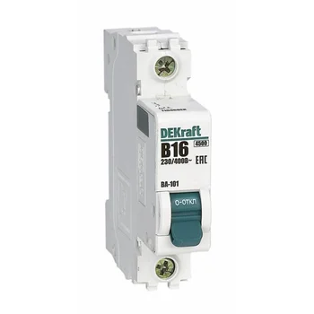 Выключатель автоматический модульный 1п B 16А 4.5кА ВА-101 DEKraft 11006DEK