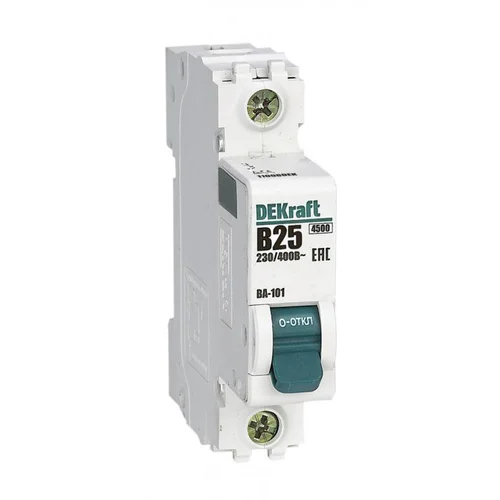 Выключатель автоматический модульный 1п B 25А 4.5кА ВА-101 DEKraft 11008DEK