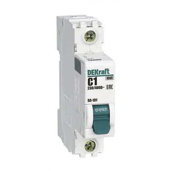 Выключатель автоматический модульный 1п C 1А 4.5кА ВА-101 DEKraft 11049DEK