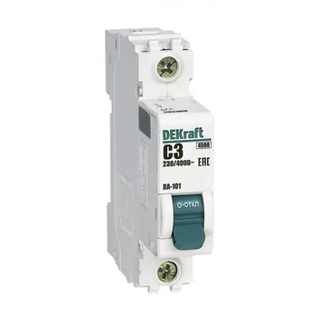 Выключатель автоматический модульный 1п C 3А 4.5кА ВА-101 DEKraft 11051DEK