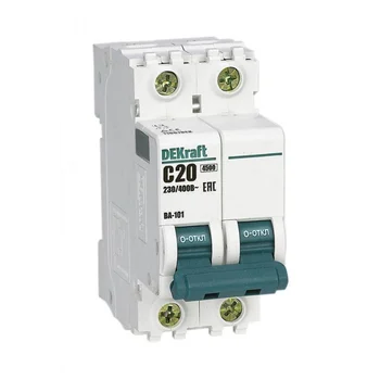 Выключатель автоматический модульный 2п C 20А 4.5кА ВА-101 DEKraft 11067DEK