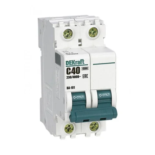Выключатель автоматический модульный 2п C 40А 4.5кА ВА-101 DEKraft 11070DEK