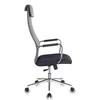 Кресло руководителя Бюрократ KB-9N темно-серый TW-04 TW-12 сетка/ткань с подголов. крестовина металл хром