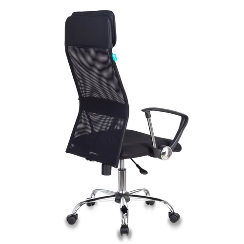 Кресло руководителя Бюрократ KB-6N черный TW-01 TW-11 сетка/ткань с подголов. крестовина металл хром