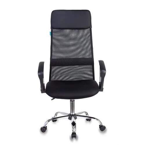 Кресло руководителя Бюрократ KB-6N черный TW-01 TW-11 сетка/ткань с подголов. крестовина металл хром