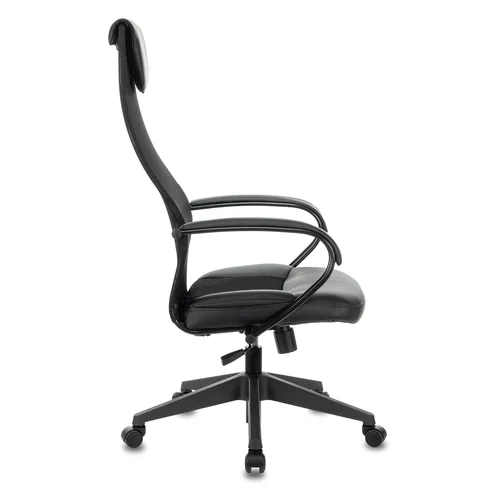 Кресло руководителя Бюрократ CH-608 черный TW-01 сиденье черный TW-11 эко.кожа/сетка с подголов. крестовина пластик