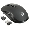 Мышь Оклик 610MWC черный оптическая (1600dpi) беспроводная USB/USB-C для ноутбука (6but)