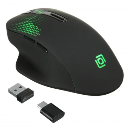 Мышь Оклик 636LWC черный оптическая (1600dpi) беспроводная USB/USB-C для ноутбука (6but)