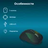 Мышь Оклик 636LWC черный оптическая (1600dpi) беспроводная USB/USB-C для ноутбука (6but)
