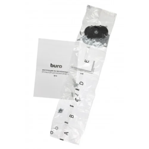 Кронштейн для мониторов ЖК Buro M10 черный 17"-27" макс.9кг крепление к столешнице поворот и наклон