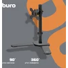 Кронштейн для мониторов ЖК Buro M071 черный 15"-32" макс.8кг крепление к столешнице поворот и наклон