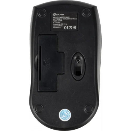 Мышь Оклик 540MW черный оптическая (1200dpi) беспроводная USB для ноутбука (3but)