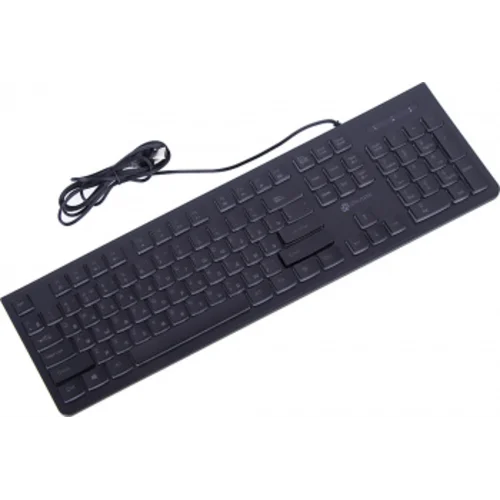 Клавиатура Оклик 440ML черный USB slim LED