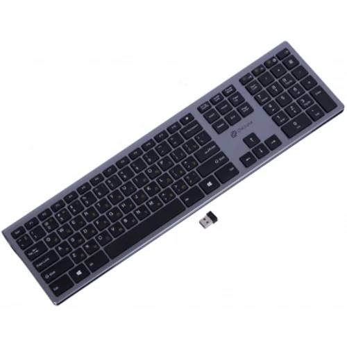 Клавиатура Оклик 890S серый USB беспроводная slim