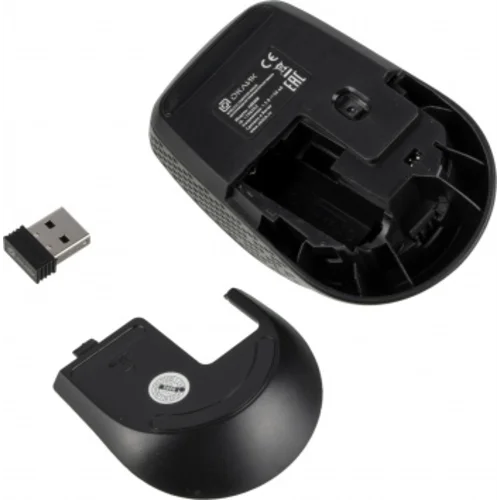 Мышь Оклик 486MW черный/серый оптическая (1600dpi) беспроводная USB для ноутбука (3but)