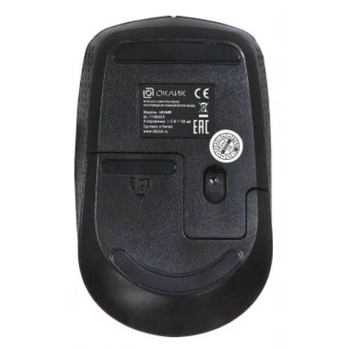 Мышь Оклик 486MW черный оптическая (1600dpi) беспроводная USB для ноутбука (3but)