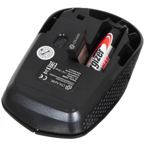 Мышь Оклик 486MW черный оптическая (1600dpi) беспроводная USB для ноутбука (3but)