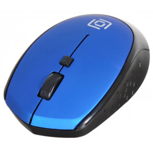 Мышь Оклик 488MW черный/синий оптическая (1600dpi) беспроводная USB для ноутбука (4but)