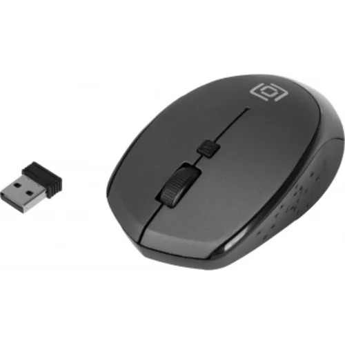 Мышь Оклик 488MW черный/серый оптическая (1600dpi) беспроводная USB для ноутбука (4but)