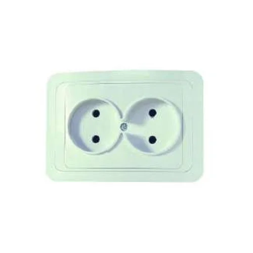 Розетка 2-м СП Mimoza 16А IP20 без заземл. бел./бел. Makel 12017