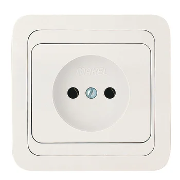 Розетка 1-м СП Mimoza 16А IP20 без заземл. бел./бел. Makel 12022