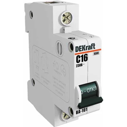 Выключатель автоматический модульный 1п C 16А 4.5кА ВА-101 SchE 11054DEK