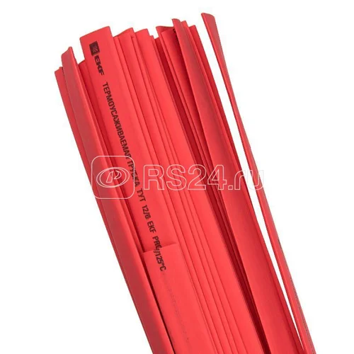 Трубка термоусадочная ТУТ10/5 красн. (уп.50шт) PROximaEKF tut-10-r-1m