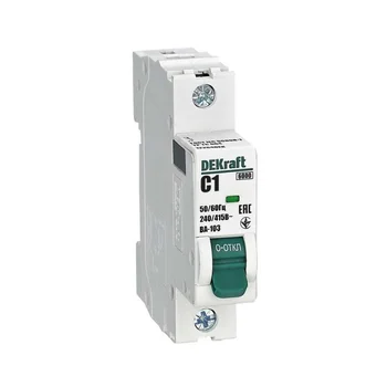 Выключатель автоматический модульный 1п C 1А 6кА ВА-103 DEKraft 12264DEK