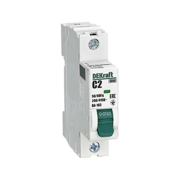 Выключатель автоматический модульный 1п C 2А ВА-103 DEKraft 12265DEK
