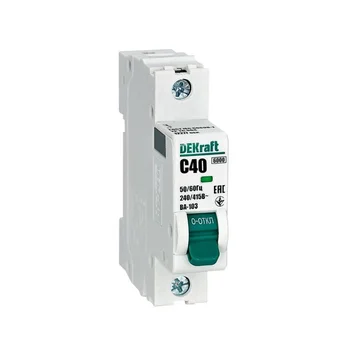 Выключатель автоматический модульный 1п C 40А 6кА ВА-103 DEKraft 12277DEK