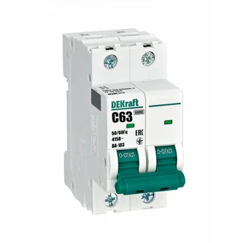 Выключатель автоматический модульный 2п C 63А 6кА ВА-103 DEKraft 12295DEK