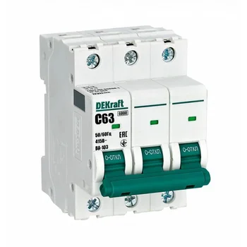 Выключатель автоматический модульный 3п C 63А ВА103 DEKraft 12311DEK