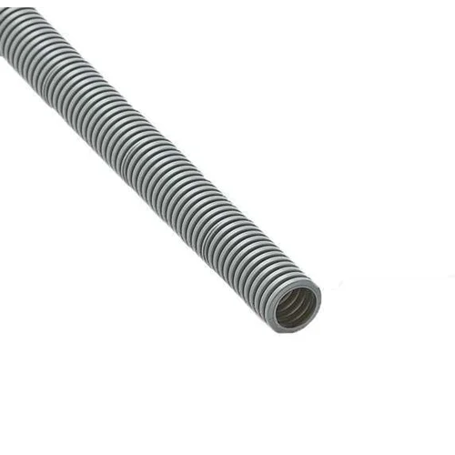 Труба гофрированная ПВХ легкая d25мм с протяжкой сер. (уп.50м) Ruvinil 12501