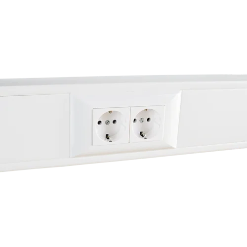 Суппорт с рамкой на 1 пост (45х45) в профиль для кабельного канала 130х50