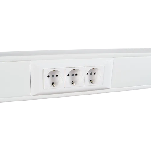 Суппорт с рамкой на 1 пост (45х45) в профиль для кабельного канала 130х50