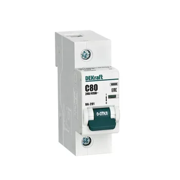 Выключатель автоматический модульный 1п C 80А 10кА ВА-201 DEKraft 13002DEK