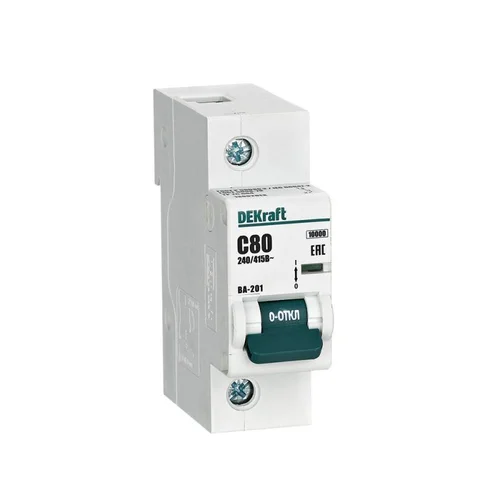 Выключатель автоматический модульный 1п C 80А 10кА ВА-201 DEKraft 13002DEK