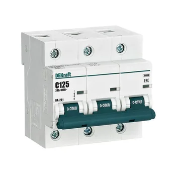 Выключатель автоматический модульный 3п C 125А 10кА ВА-201 DEKraft 13027DEK