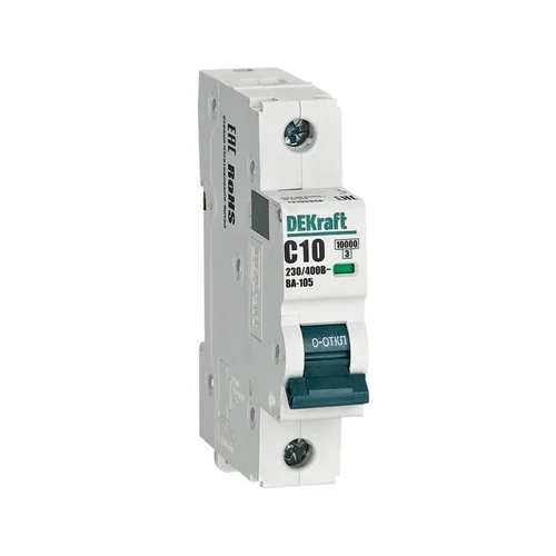 Выключатель автоматический модульный 1п C 10А 10кА ВА-105 DEKraft 13152DEK