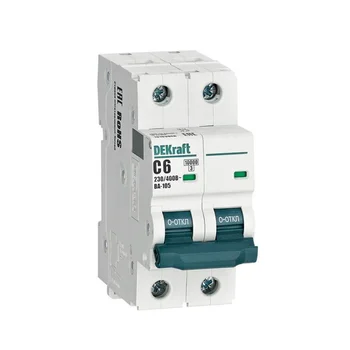 Выключатель автоматический модульный 2п C 6А 10кА ВА-105 DEKraft 13163DEK