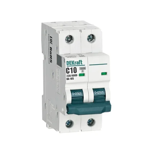 Выключатель автоматический модульный 2п C 10А 10кА ВА-105 DEKraft 13164DEK