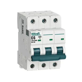 Выключатель автоматический модульный 3п C 6А 10кА ВА-105 DEKraft 13175DEK