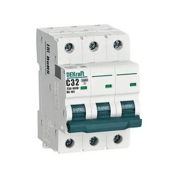 Выключатель автоматический модульный 3п C 32А 10кА ВА-105 DEKraft 13180DEK