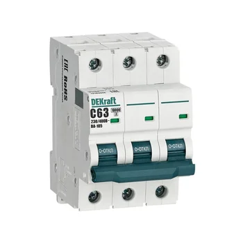 Выключатель автоматический модульный 3п C 63А 10кА ВА-105 DEKraft 13183DEK