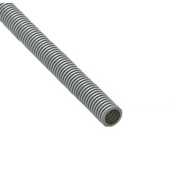 Труба гофрированная ПВХ легкая d32мм с протяжкой сер. (уп.25м) Ruvinil 13201