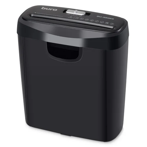 Шредер Buro Home BU-S606S черный (секр.Р-2) ленты 6лист. 11лтр. пл.карты