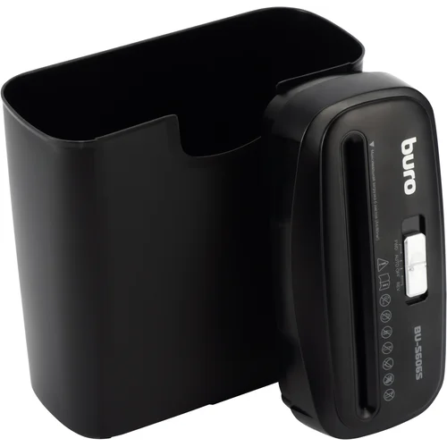 Шредер Buro Home BU-S606S черный (секр.Р-2) ленты 6лист. 11лтр. пл.карты