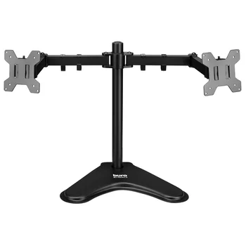 Кронштейн для мониторов ЖК Buro BU-M042-D черный 17"-32" макс.16кг настольный поворот и наклон верт.